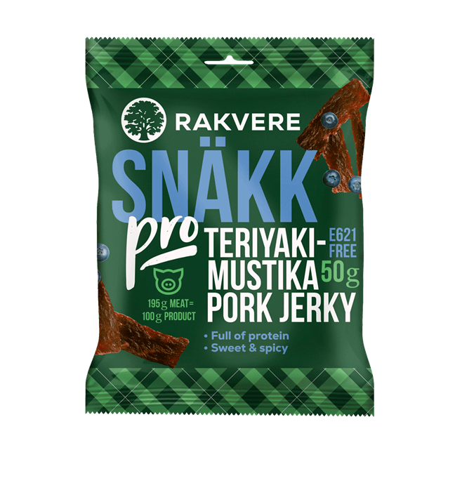 Maag SNÄKK pro teriyaki-mustika pork jerky _Eesti Parim Lihasnäkk 2026